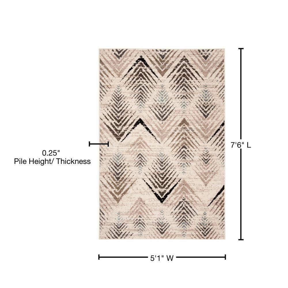 Amsterdam AMS110 Power Loomed Indoor Area Rug - Cream/Beige - 5'1"x7'6" - Safavieh
