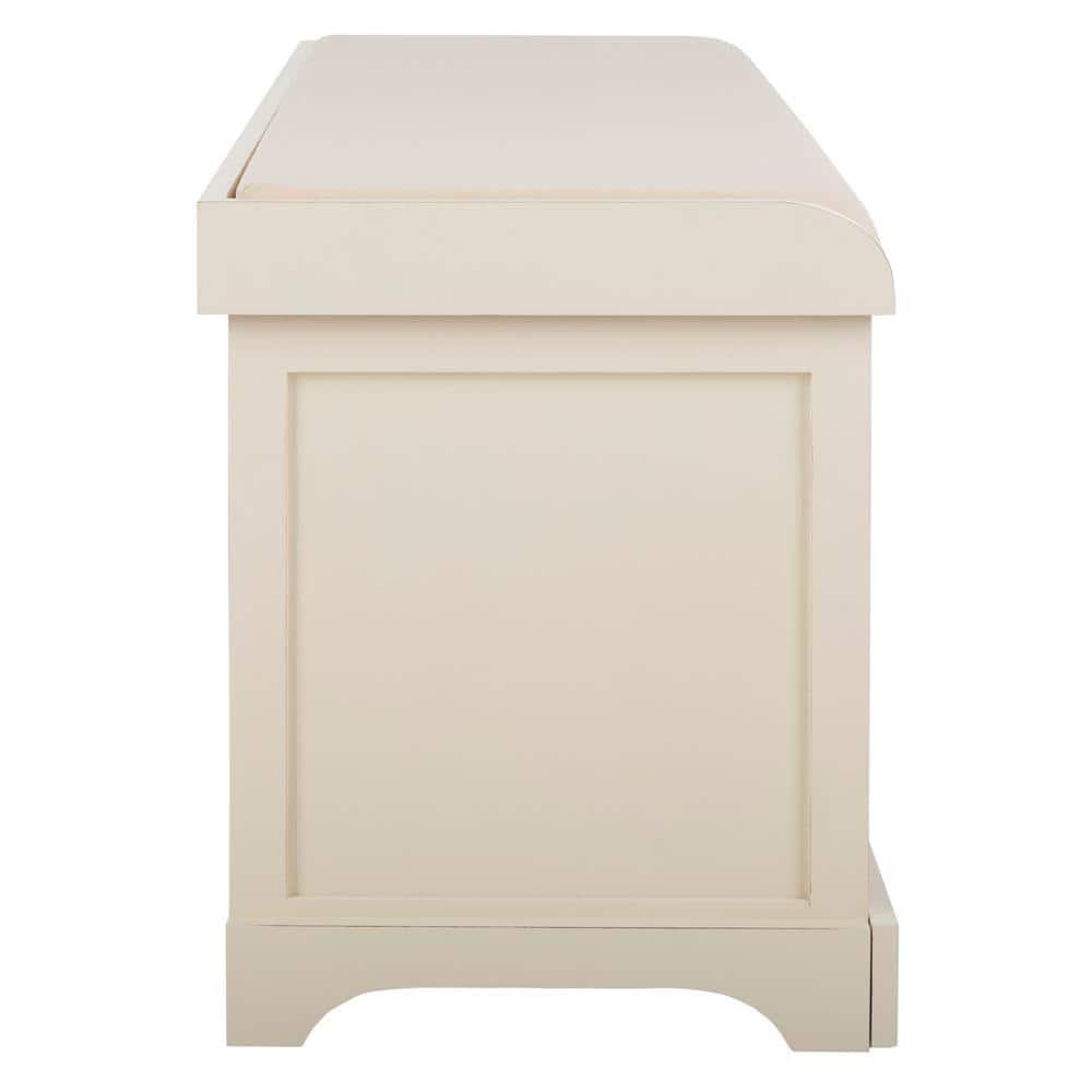 Lonan Wicker Storage Bench - White - Safavieh