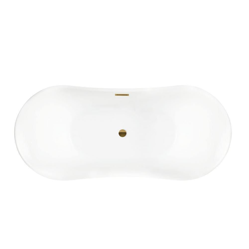 67" x 31" Freestanding Soaking Bathtub