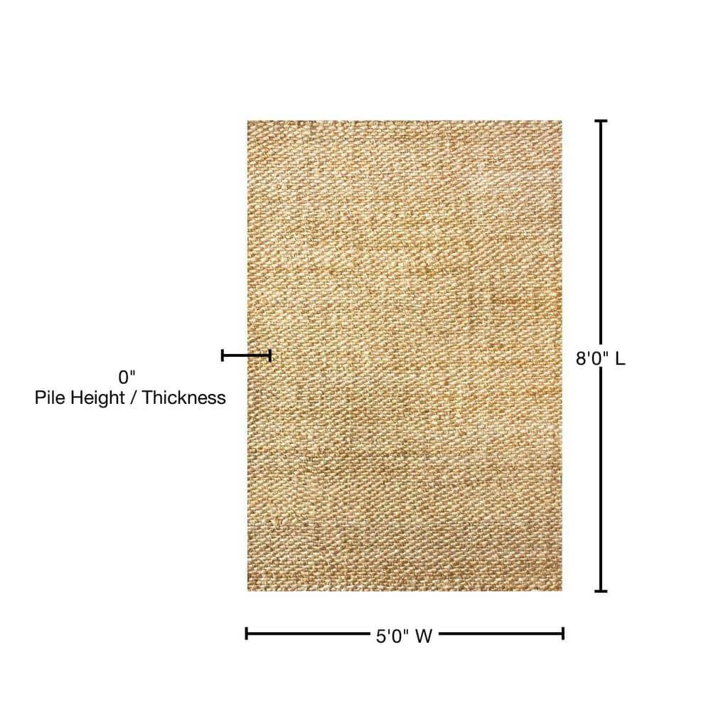 nuLOOM Hailey Handwoven Jute Area Rug, 5' x 8', Natural