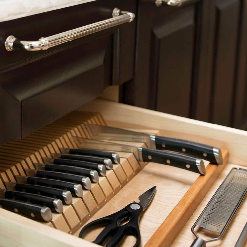 Rev-A-Shelf Rev-A-Shelf Dual Row Trimmable Knife Block Drawer Organizer Insert