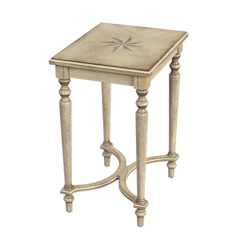 Butler Specialty Company Tyler Solid Wood Inlay Accent Table - Antique Beige