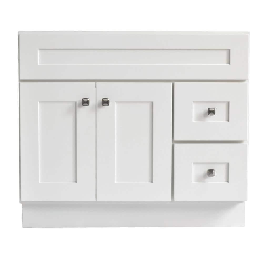 Design House Brookings 36 Inch Bathroom Vanity, Ready to Assemble, Solid Wood, Sherwin Williams – Design House, 587097