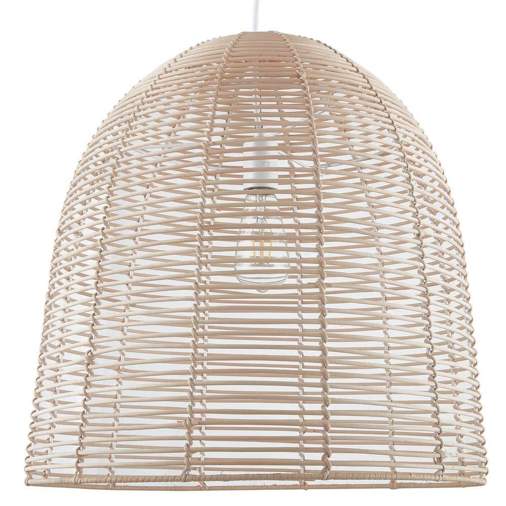 SEI Furniture Formosa Coastal Rattan Cage Pendant Lamp in Natural