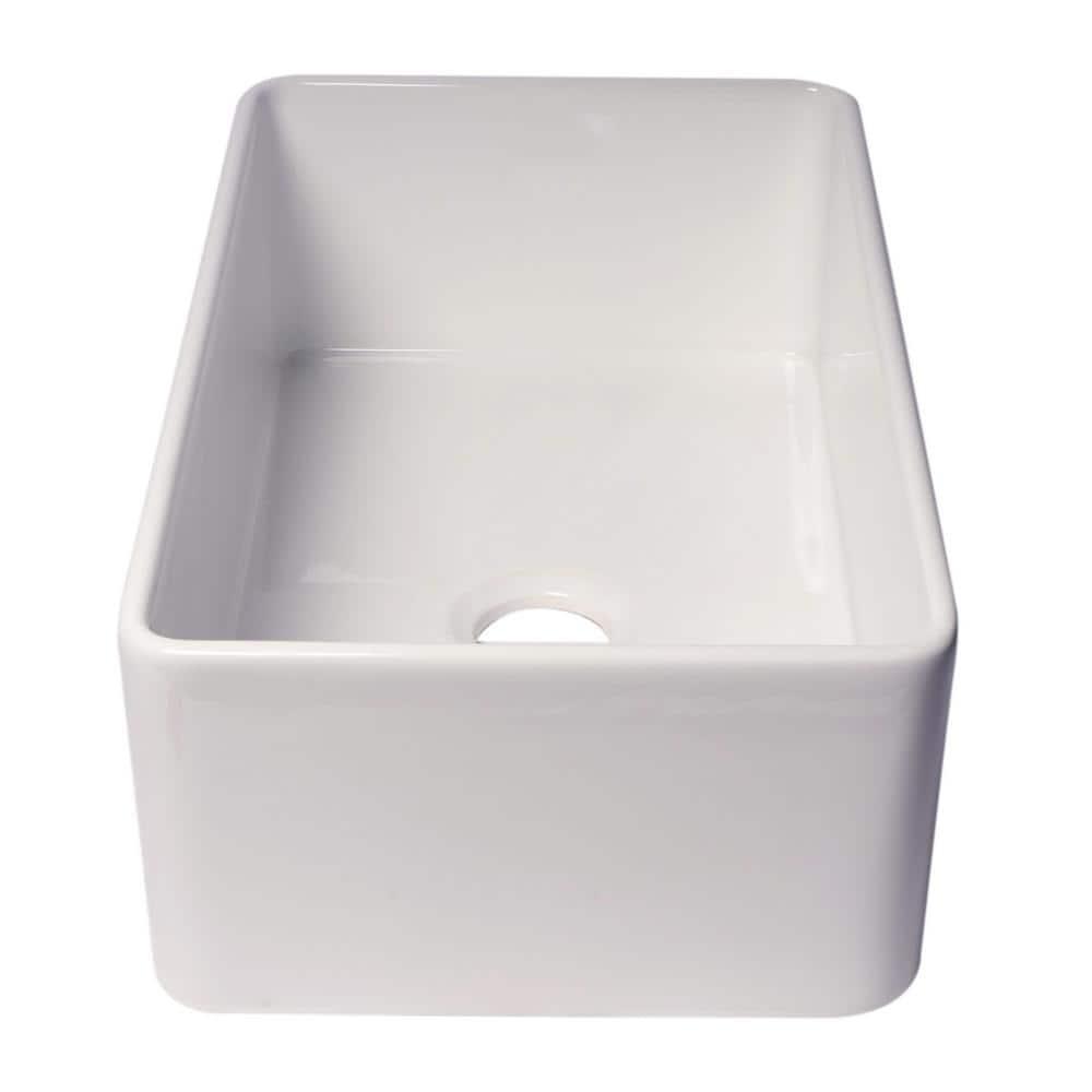 30'' L Farmhouse / Apron Single Bowl Fireclay Kitchen Sink