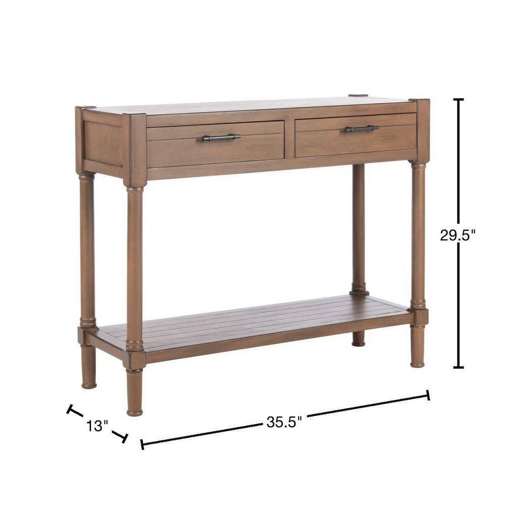 Filbert 2 Drawer Console Table - CNS5716C - Brown - Safavieh