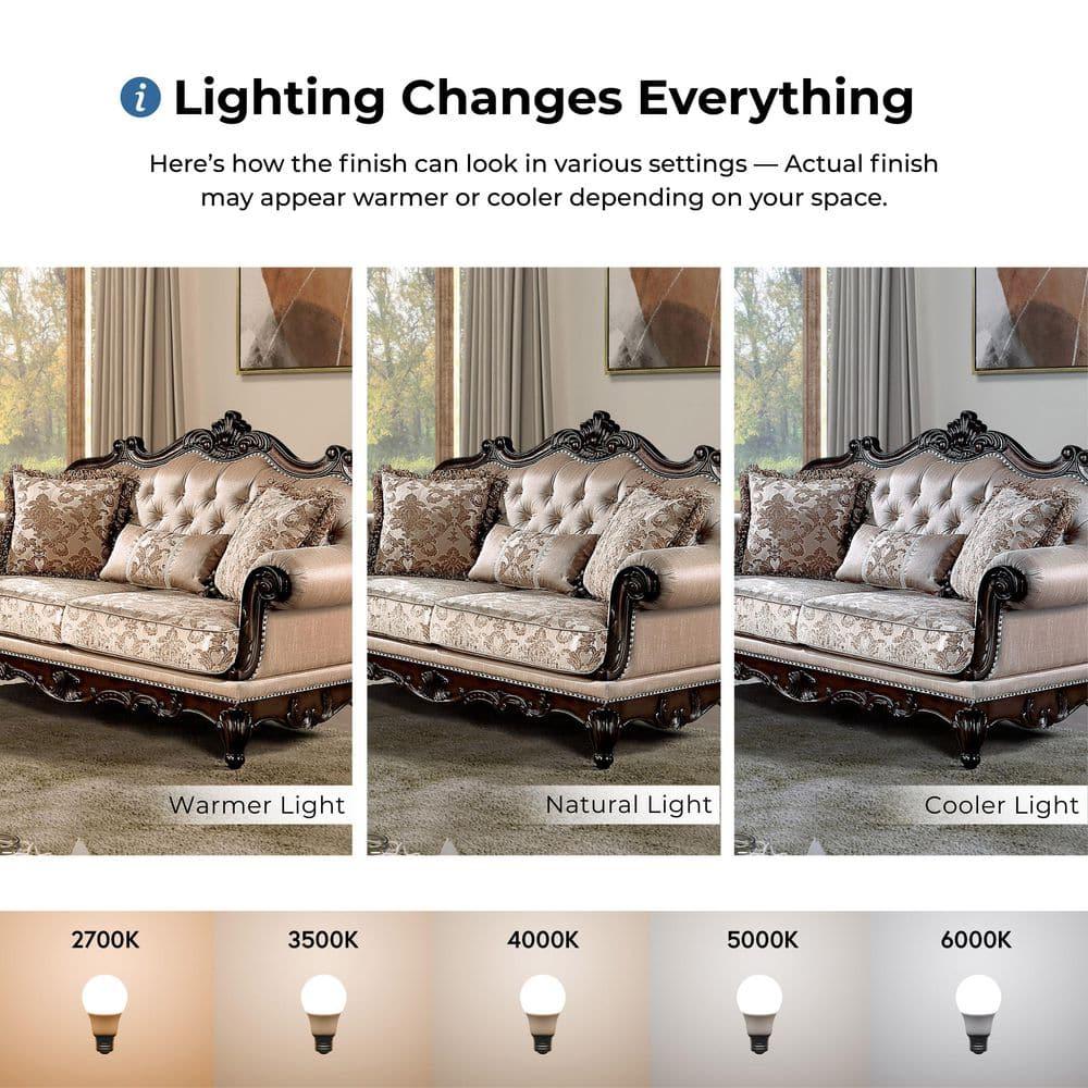 HOMES: Inside + Out Alsace 48.5" Loveseat Traditional Button Tufted Dark Cherry/Light Brown