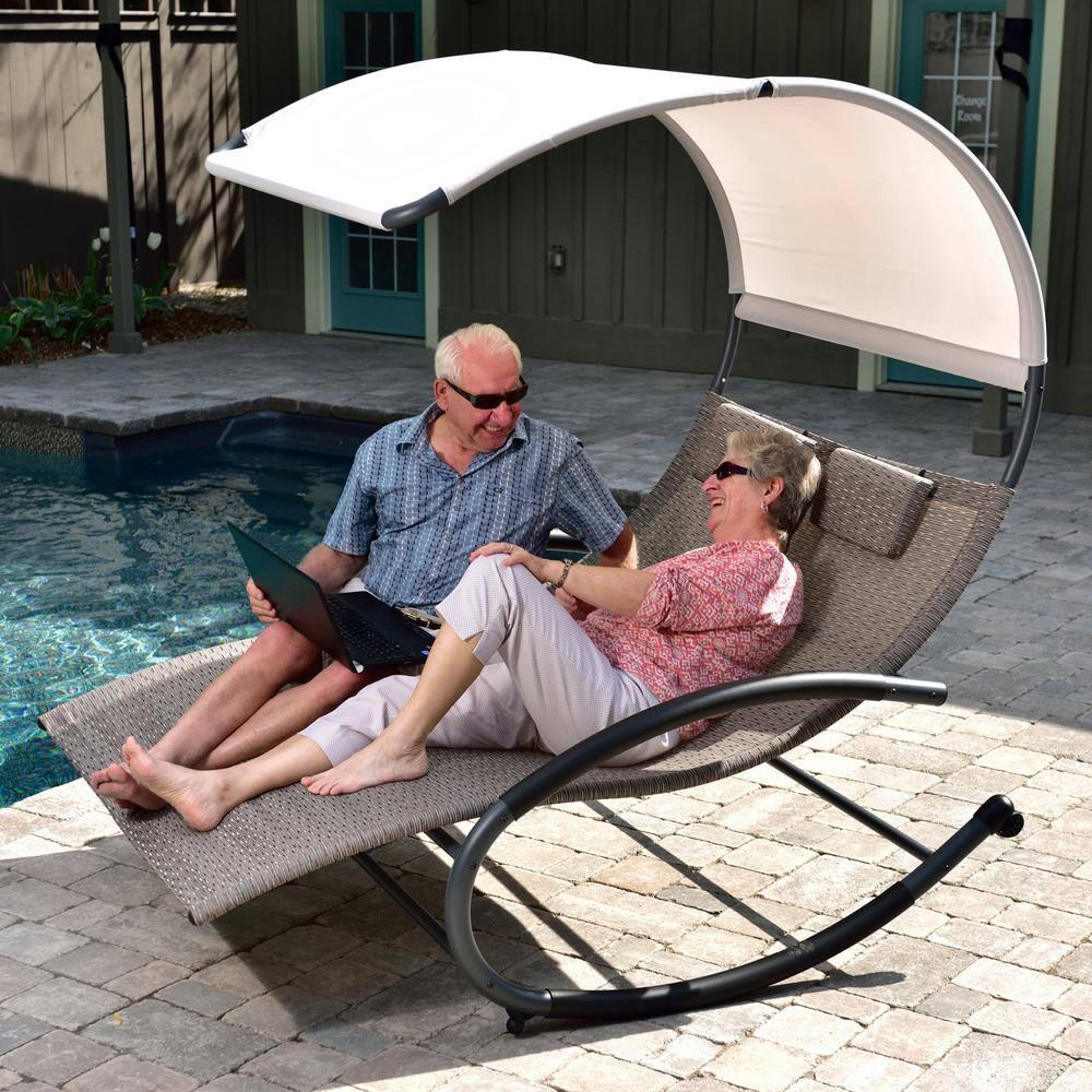 Outdoor Metal Chaise Lounge - Set of 2