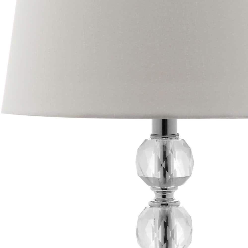 Nola 16 Inch H Stacked Crystal Ball Lamp (Set of 2) - Clear - Safavieh.