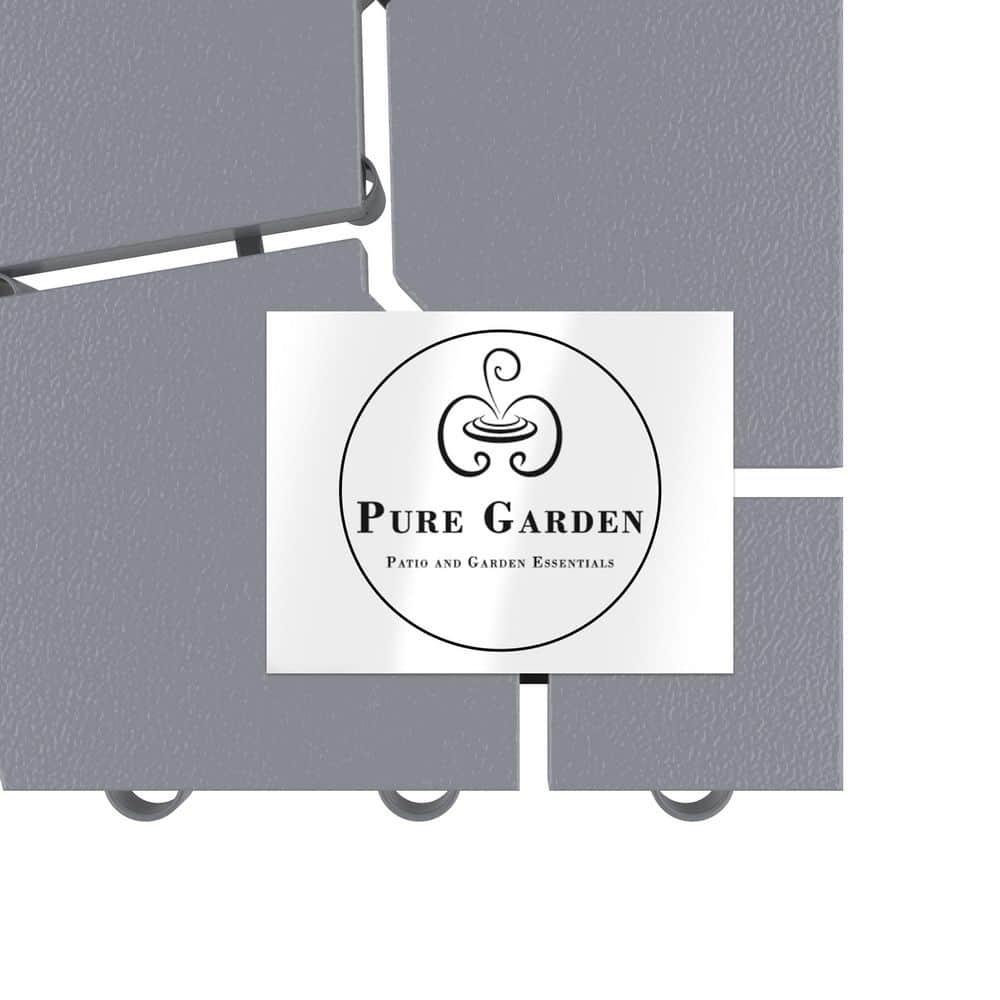 Pure Garden 6-Pack of Interlocking Weather-Resistant Deck Tiles (Gray)
