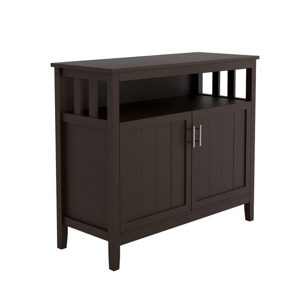 Direct Wicker UBS-W28209564 Kitchen Storage Sideboard & Buffet Server Cabinet, Brown