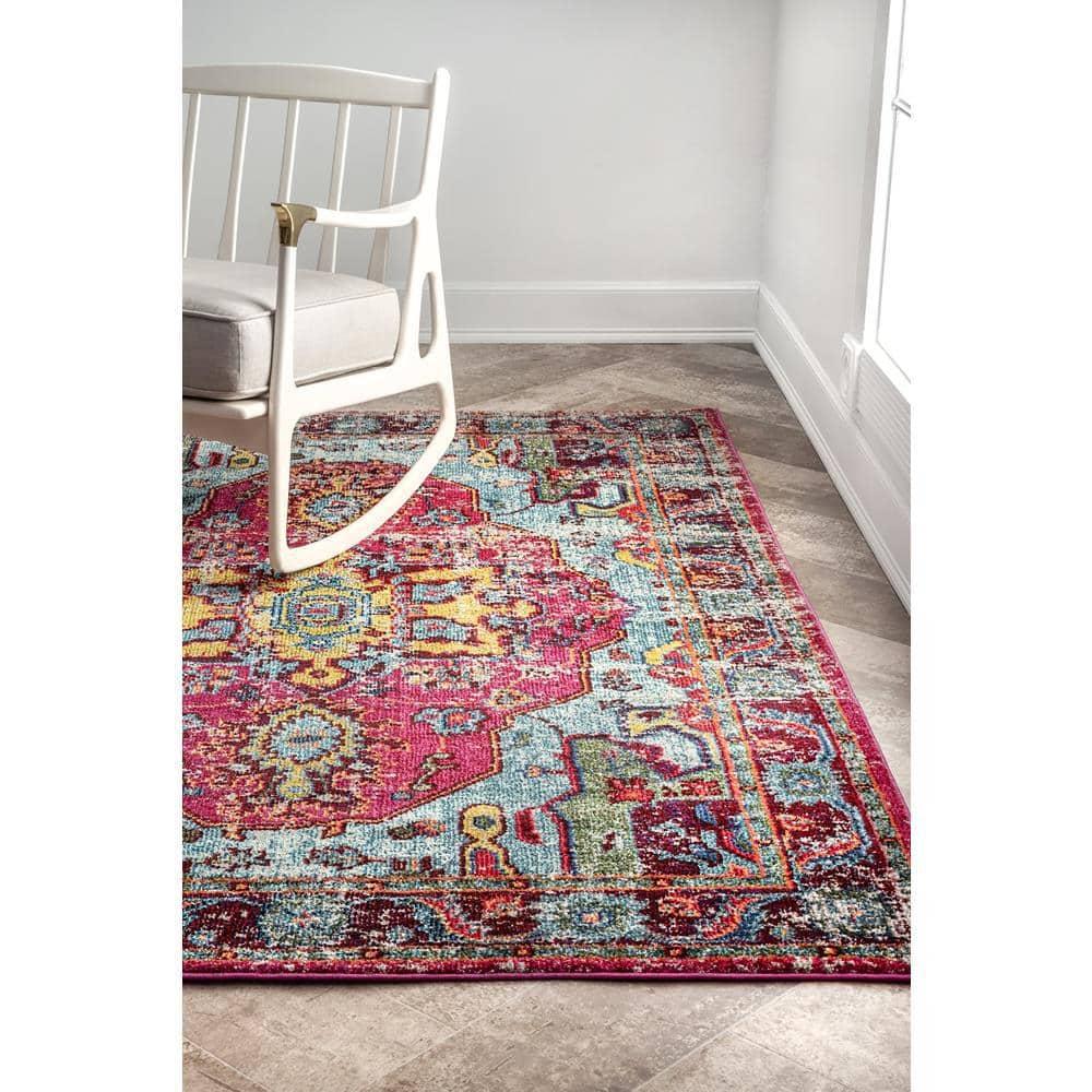 3'x5' Vintage Corbett Area Rug Pink - nuLOOM