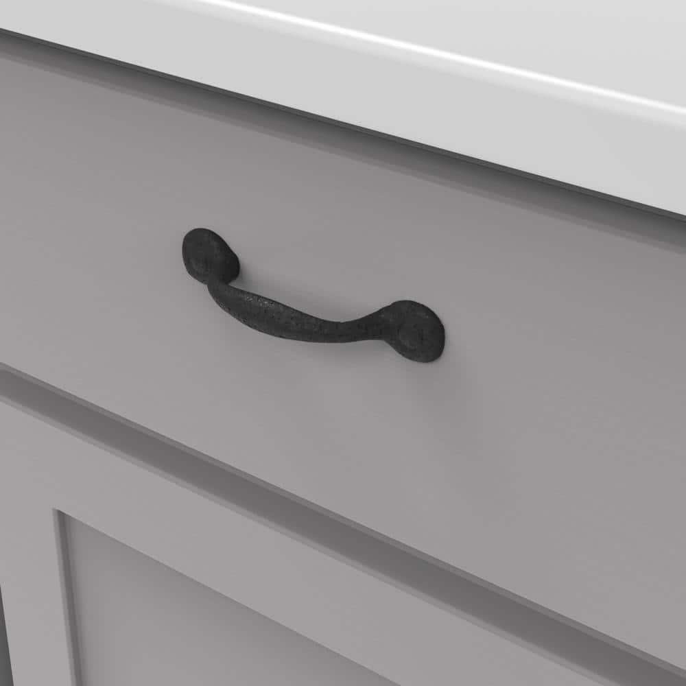 Refined Rustic Kitchen Cabinet Handles, Solid Core Drawer Pulls for Cabinet Doors, 3"