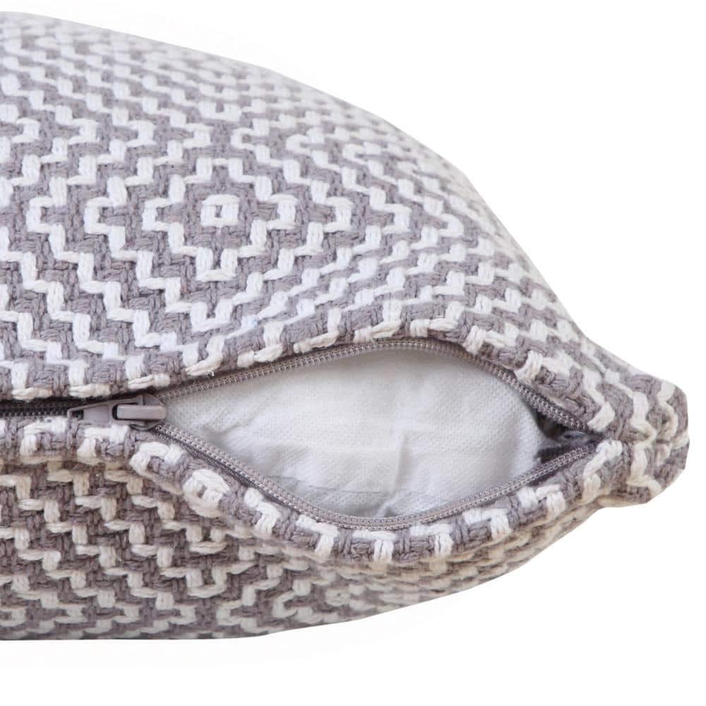 George Oliver Droitwich Geometric Cotton Reversible Throw Pillow