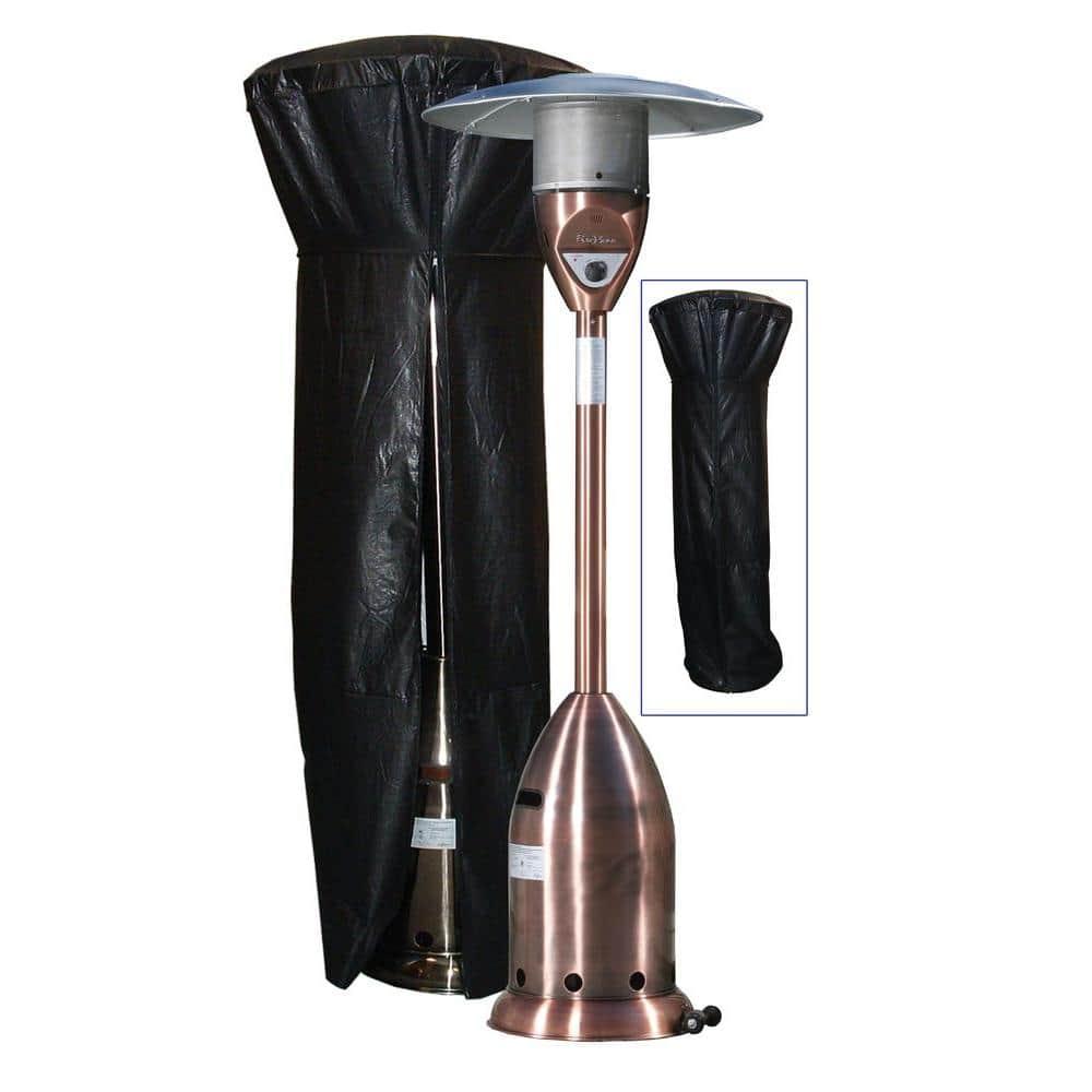 Balken Home Fire Sense Outdoor Full Length Patio Heater Vinyl Cover, Black