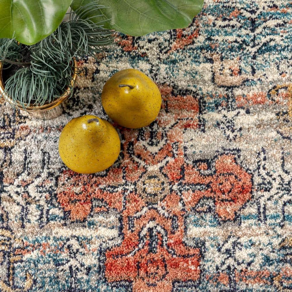 Nuloom Marley Medallion 2x6 Runner Indoor Area Rug for Living Room Bedroom Dining Room Entryway Hallway Kitchen, Beige/Ivory