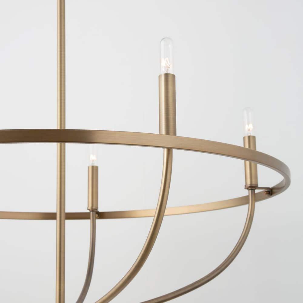 Capital Lighting Greyson 5-Light Aged Brass Chandelier