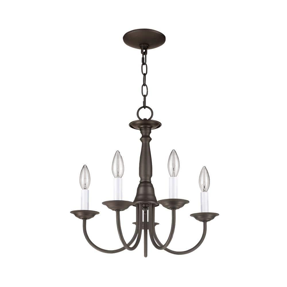 Livex Lighting Home Basics 5 - Light Chandelier in  Bronze