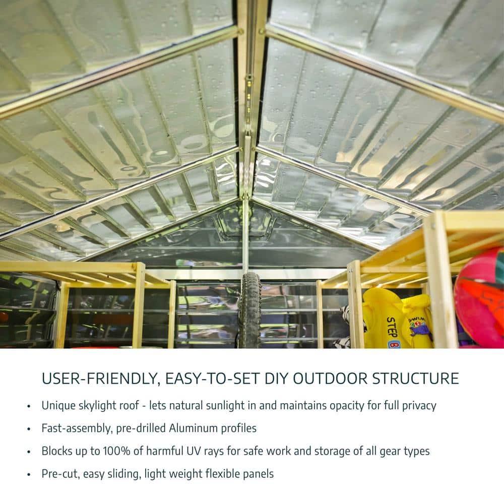 Canopia Palram - Canopia SkyLight 4 ft W x 6 ft D Polycarbonate Shed - Tan