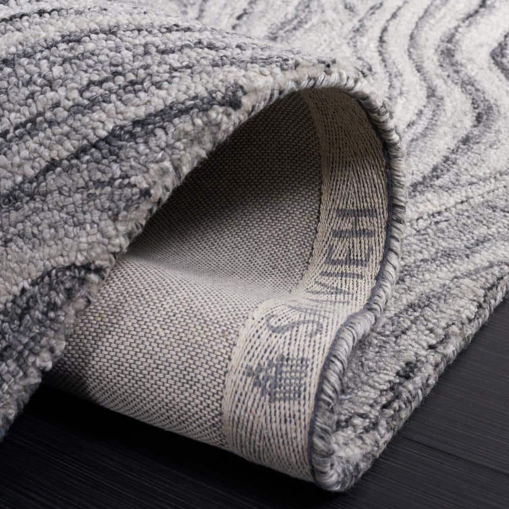 Abstract ABT148 Handmade Indoor Accent Rug - Dark Grey/Black - 3'x5' - Safavieh