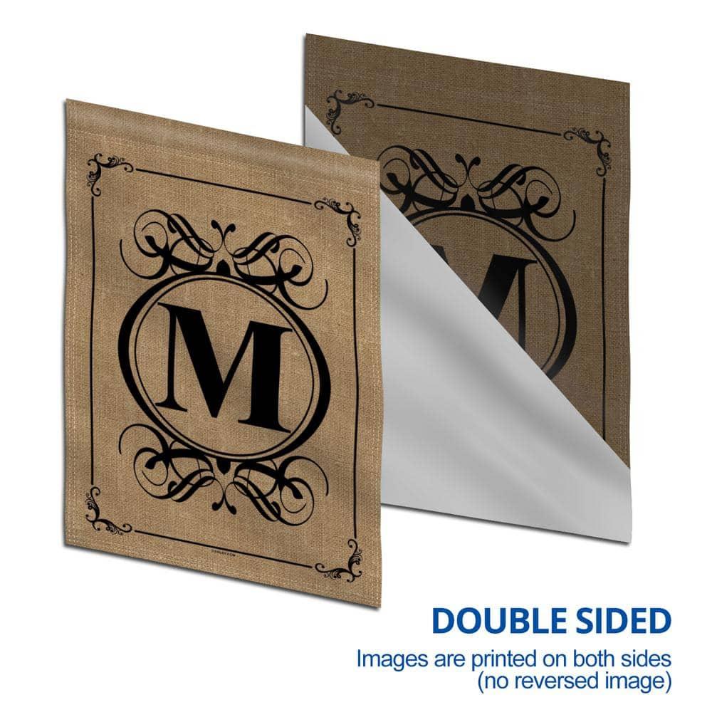 ANLEY 12.5 in x 18 in Classic Monogram Letter P Garden Flag, Family Last Name Initial Yard Flags