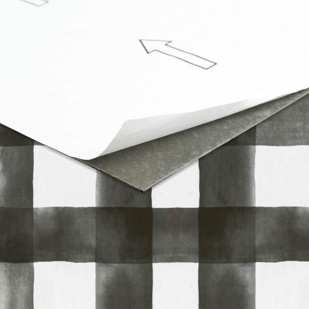 Watercolor Check 12x12 Self-Adhesive Vinyl Floor Tiles - 20 Tiles