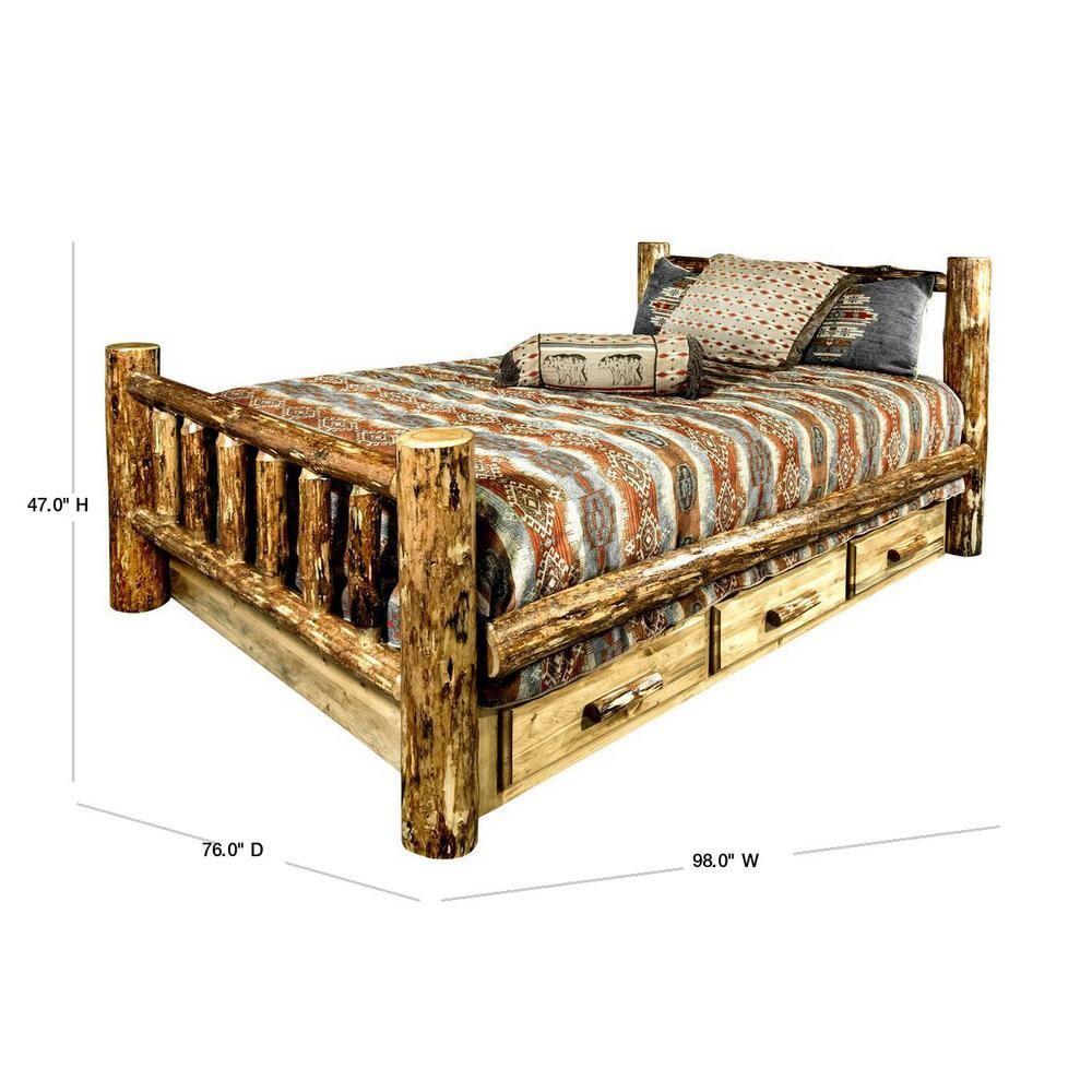 Glacier Country Collection California King Bed w/ Storage