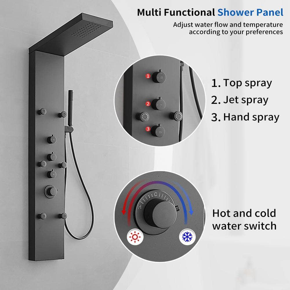 52'' Shower Panel with Fixed Shower Head