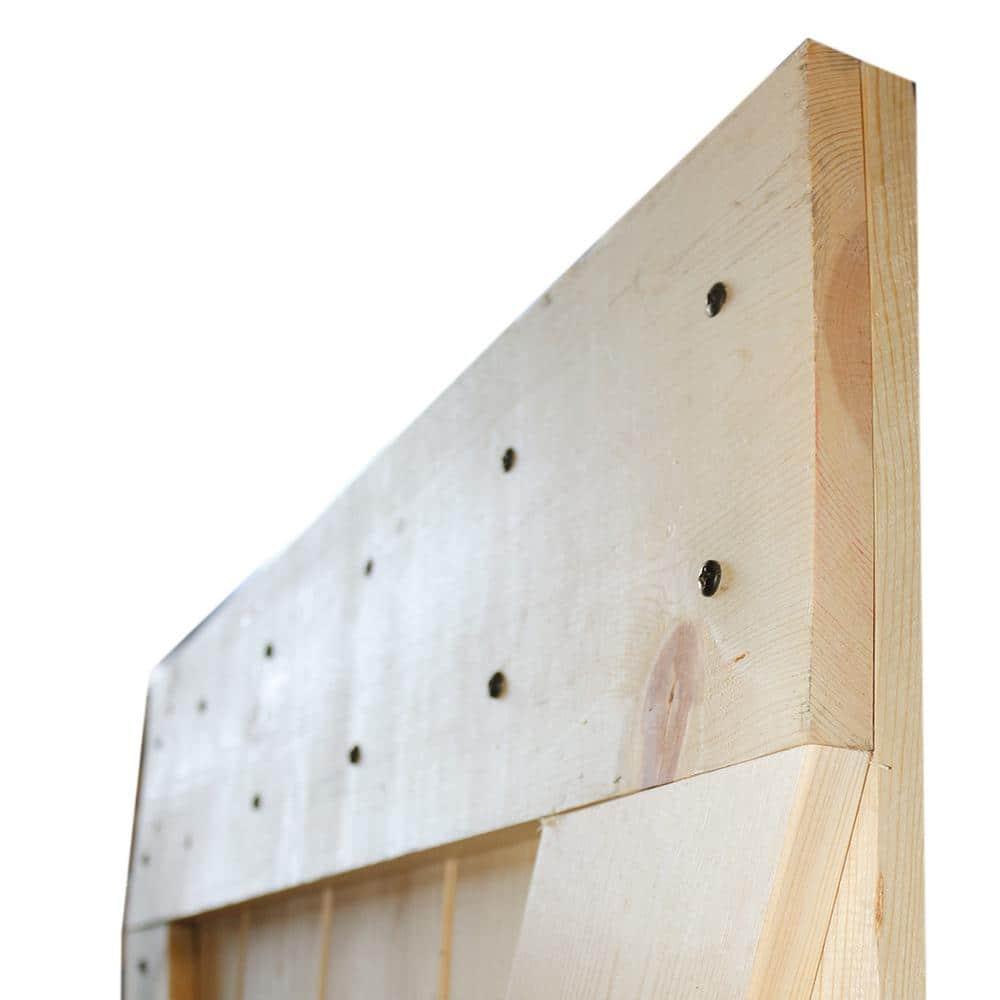 Calhome 84'' Solid Wood Paneled Painted with Installation Hardware Kit Barn Door