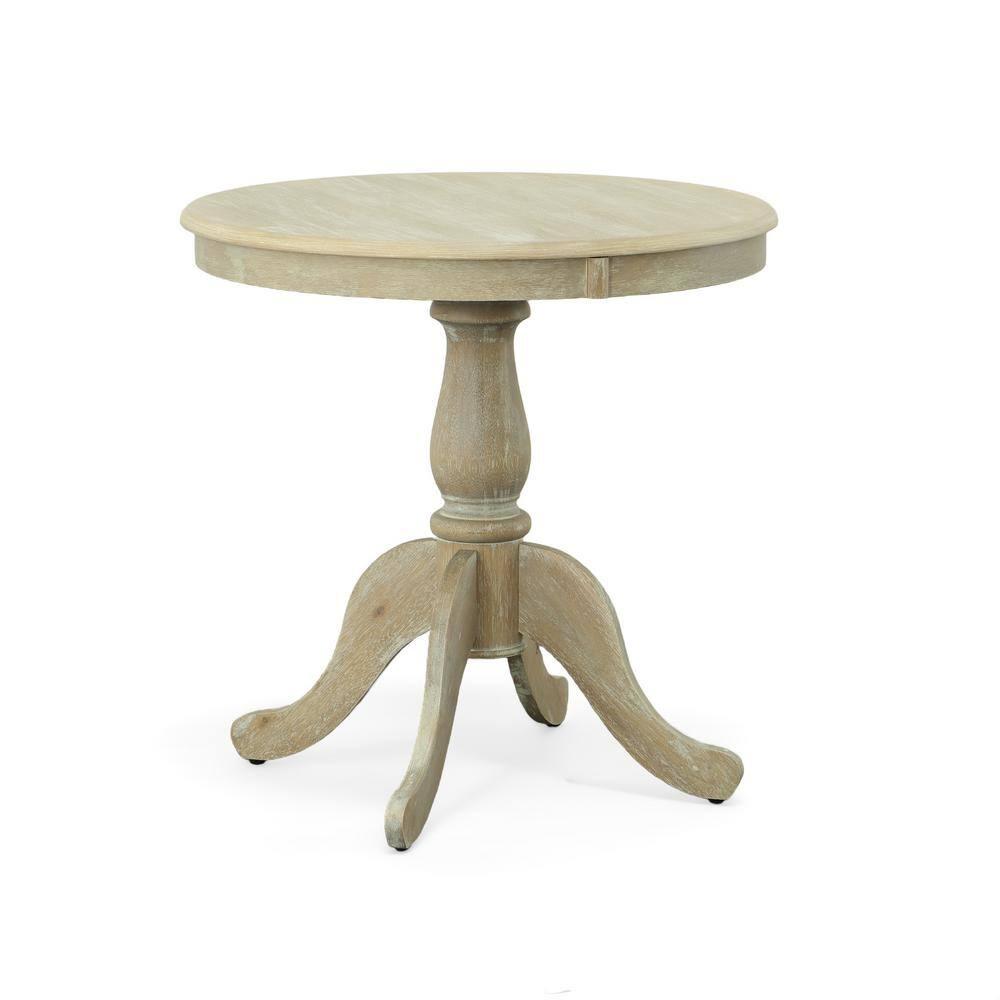 Carolina Living 30" Salem Round Pedestal Dining Table Natural Driftwood