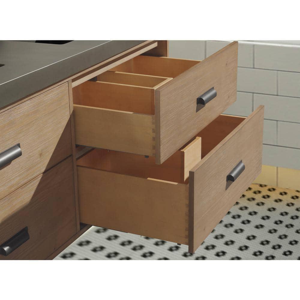 Sand & Stable™ Clary 55'' Double Bathroom Vanity with Concrete Top