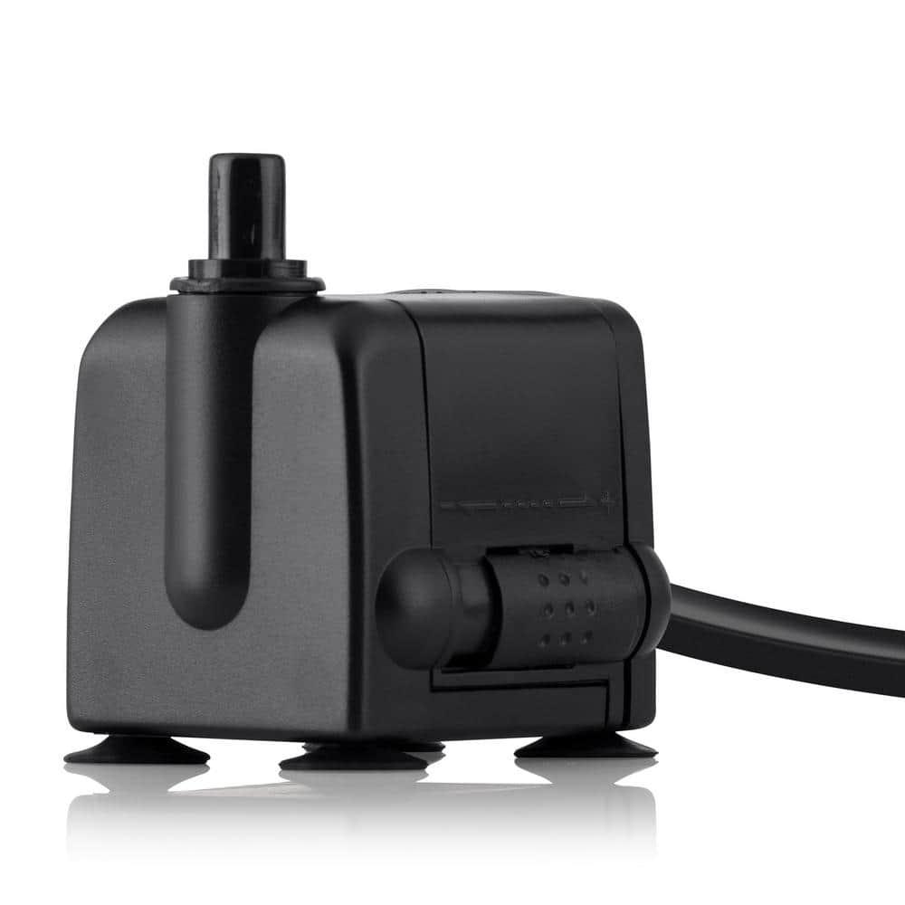 Alpine Corporation Submersible 95 GPH Fountain Pump with 5W Halogen Light for Outdoor Fountains, Birdbaths, Ponds, and Garden Water Features