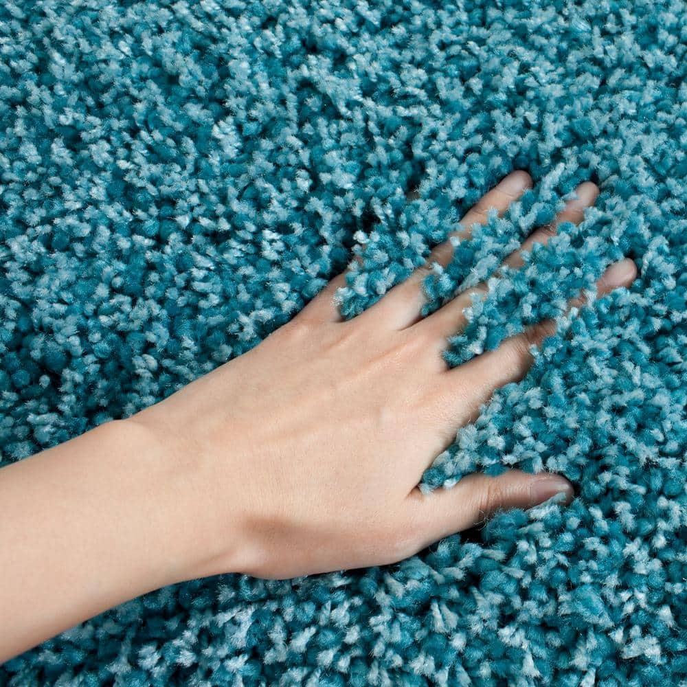 Shag SG151 Power Loomed Indoor Area Rug - Turquoise - 8'x10' - Safavieh.