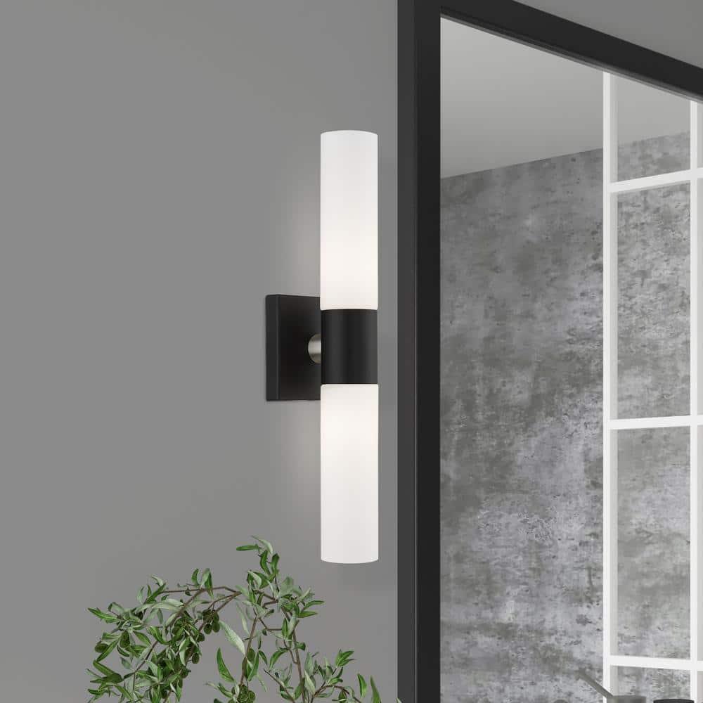Livex Lighting Black ADA 2-Light Vanity Sconce