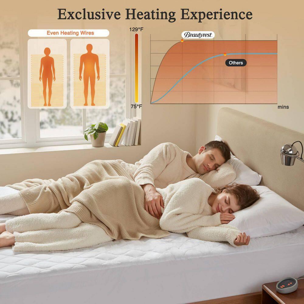 Beautyrest Beautyrest Heated Microfiber Mattress Pad with 3M Scotchgard