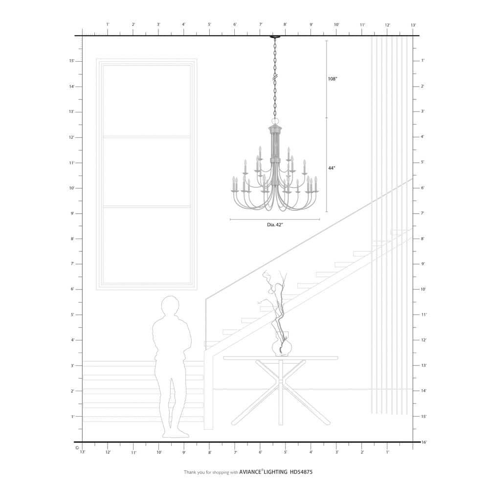 Livex Lighting Estate 21 - Light Chandelier in  Bronze