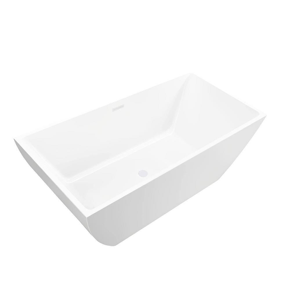 Lydia 59" x 30" Freestanding Soaking Bathtub