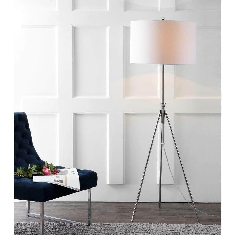 Cipriana Floor Lamp - FLL4007 - Silver/White - Safavieh