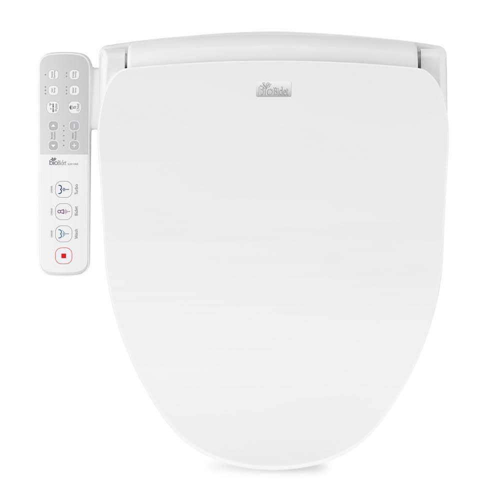 Slim One Bidet Round Toilet Seat White - Bio Bidet by Bemis