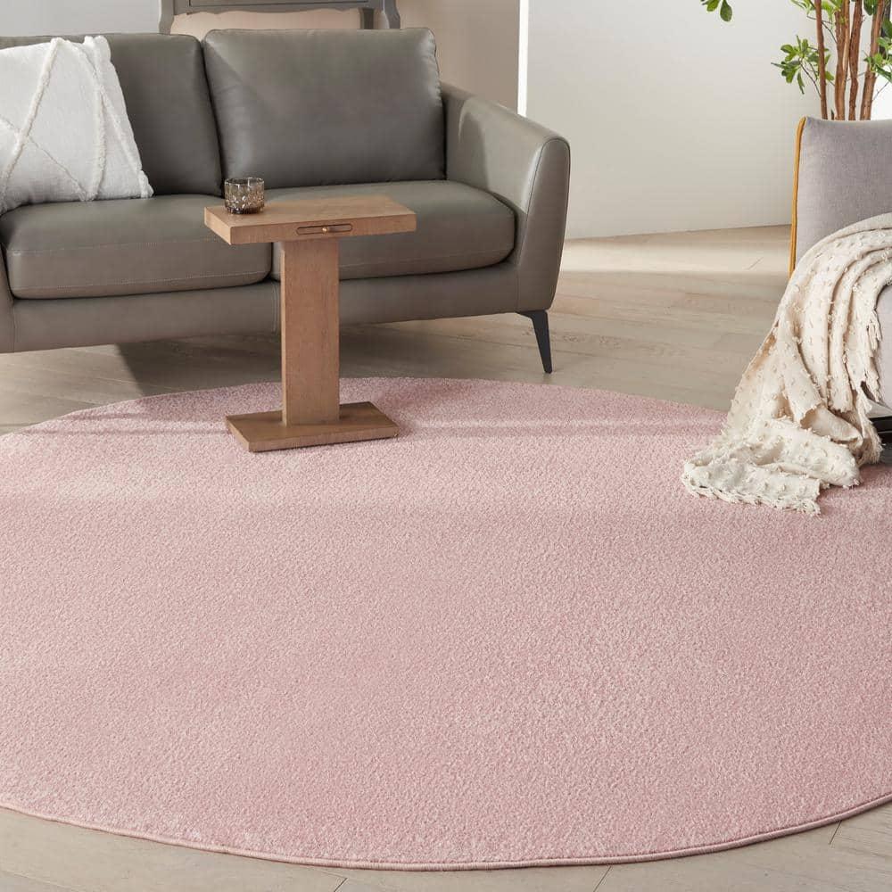 Nourison Essentials Easy Care Indoor Outdoor Area Rug - Pink 8' x Round