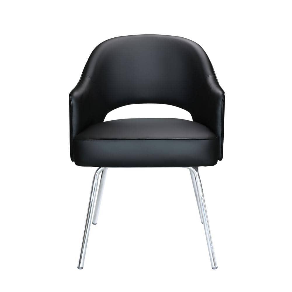 Boss Office Products Black Vinyl Guest Chair