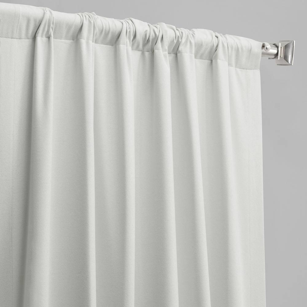 HPD Half Price Drapes Vintage Blackout Curtains for Bedroom - 120 Inches Long Thermal Cross Linen Weave Full Light Blocking 1 Panel Blackout Curtain, (50W x 120L), Starlight Off White