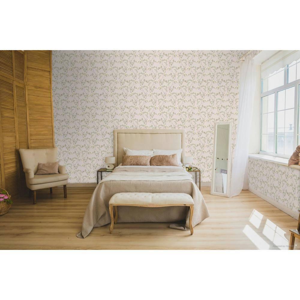 Spring Blossom Chinoiserie Floral Vine 33' L x 21" W Wallpaper Roll
