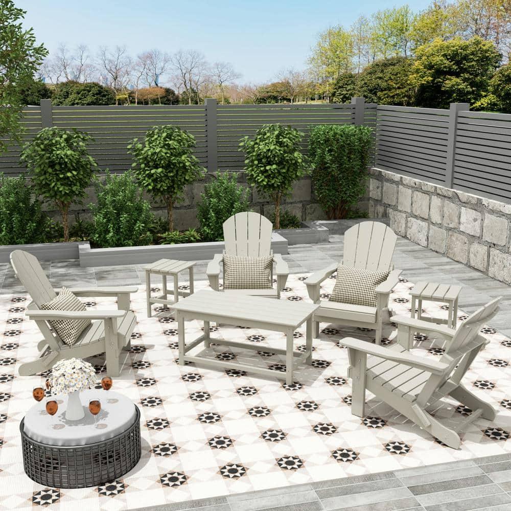 Polytrends  Laguna Hdpe All Weather Outdoor Patio Coffee And Side Tables (3-Piece Set) Sand