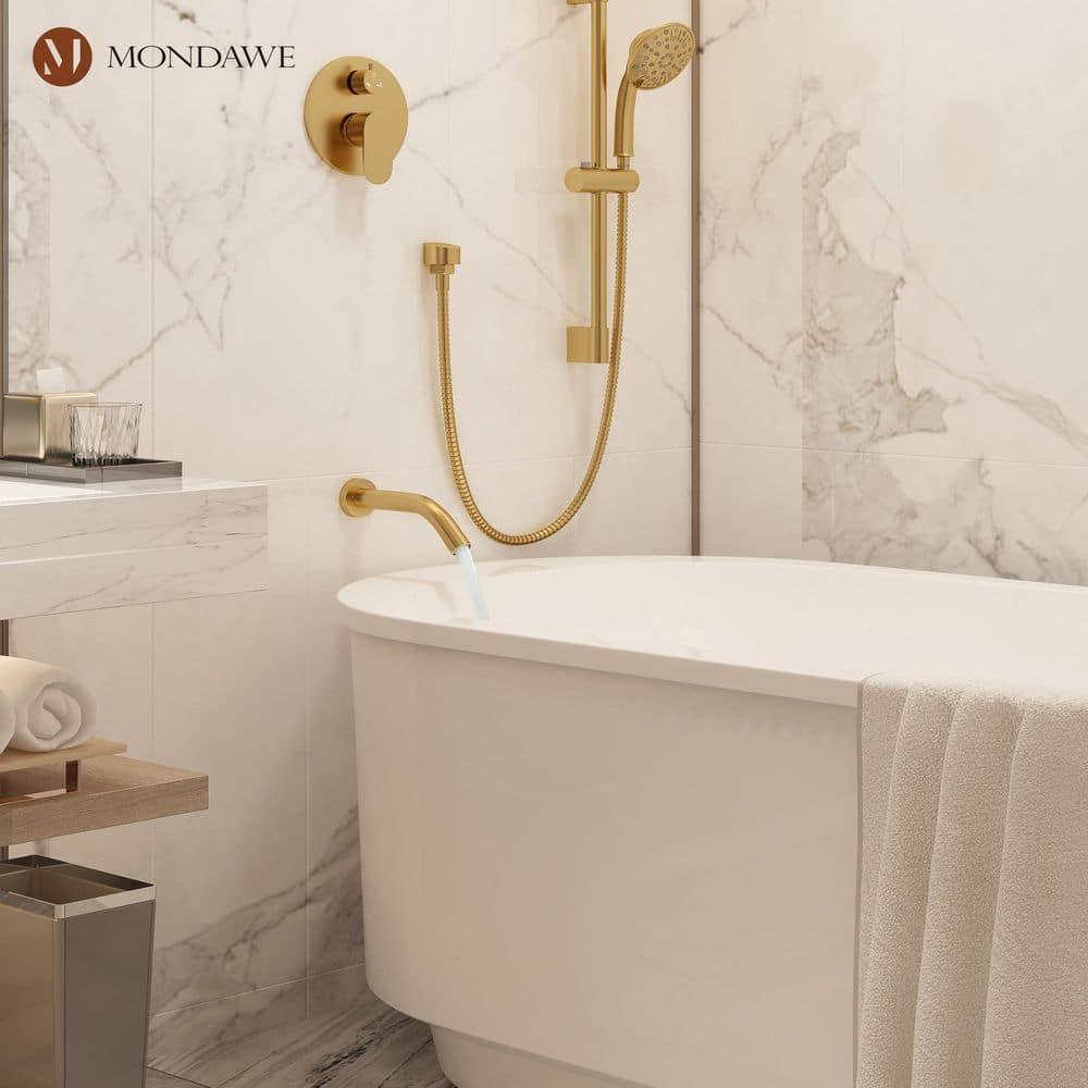 mondawe Calliope Wall Mounted 3 Function Retro Shower System with 3 Setting Handheld MD-A3815-BG3