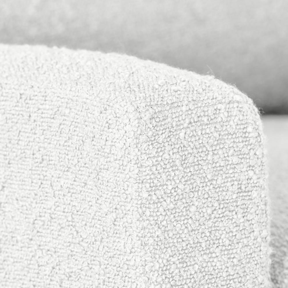 Caillie Boucle Glider Recliner Chair White - CorLiving: Nursery Bedroom Soothing Motion, Hardwood Frame
