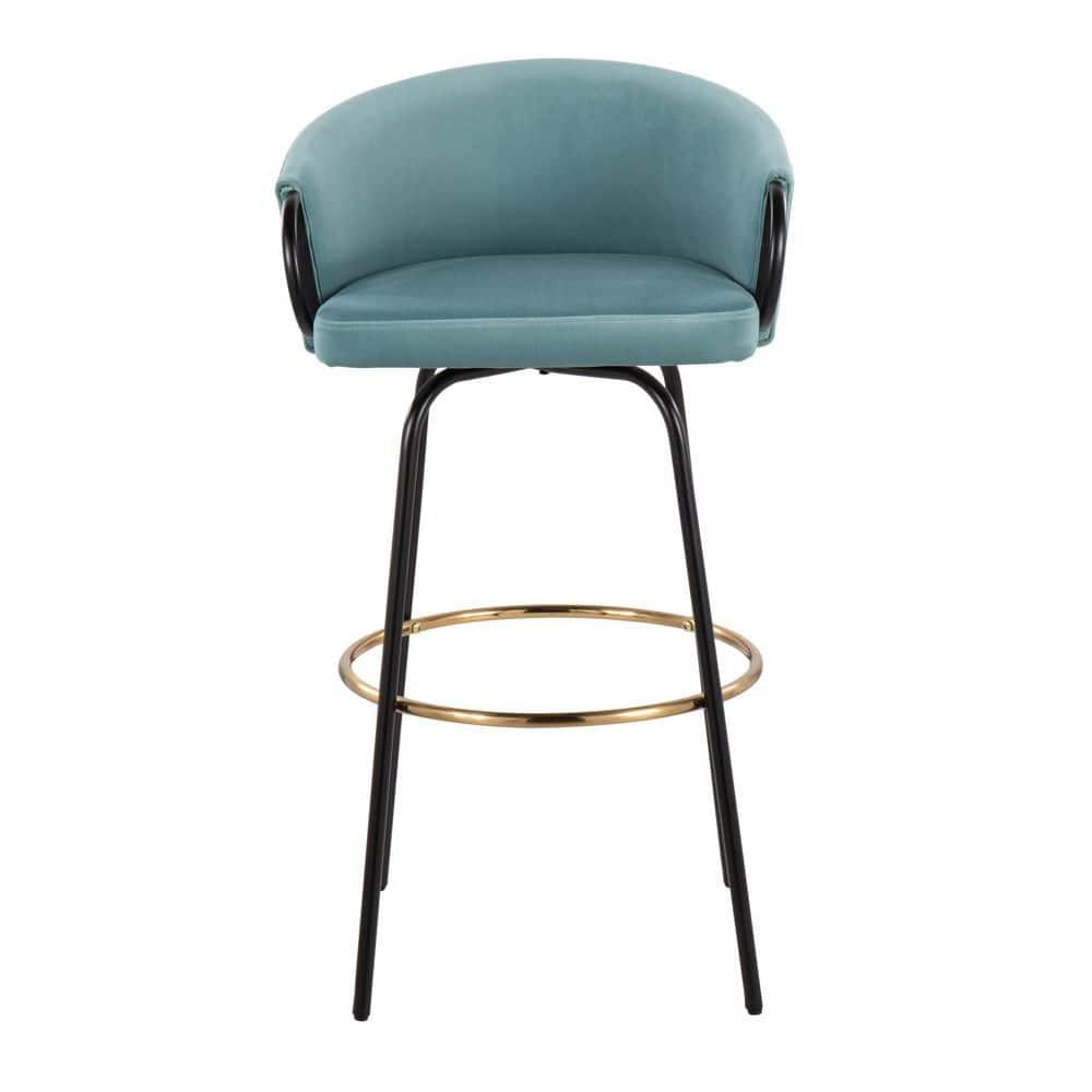George Oliver Lakyia Upholstered Counter Stool with Metal Frame (Set of 2)