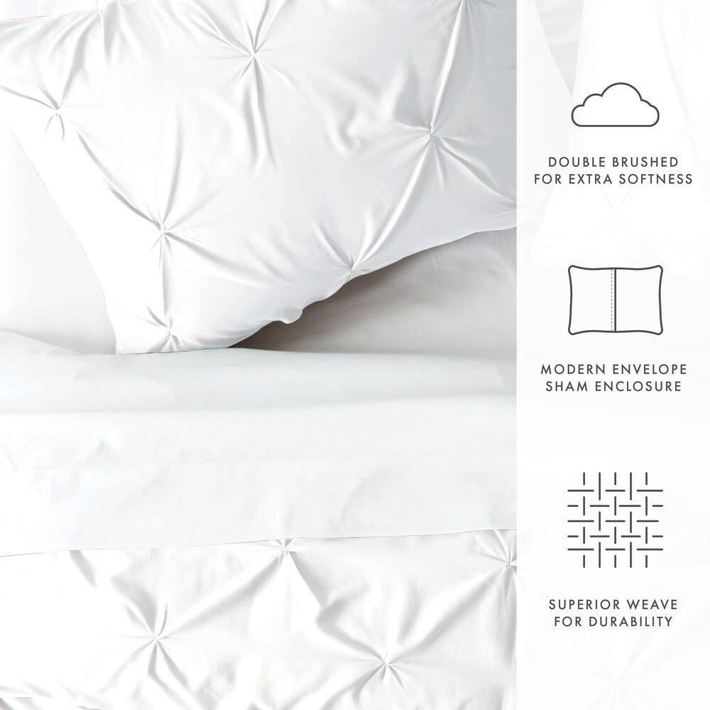 Becky Cameron Pinch Pleat Textured Duvet Cover Set & Reviews | Wayfair