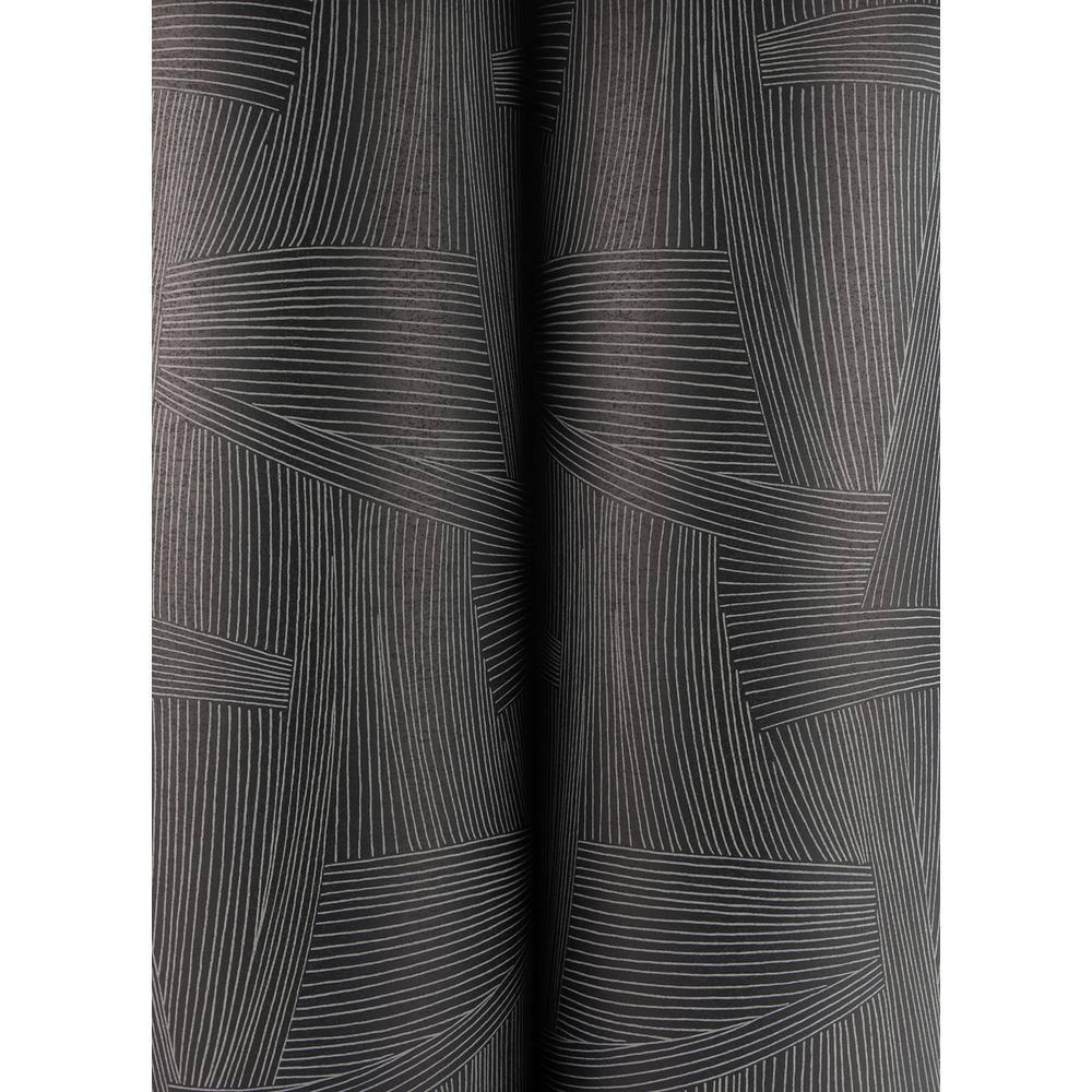 A-Street Prints Reid Black Woven Geometric Wallpaper | Perigold