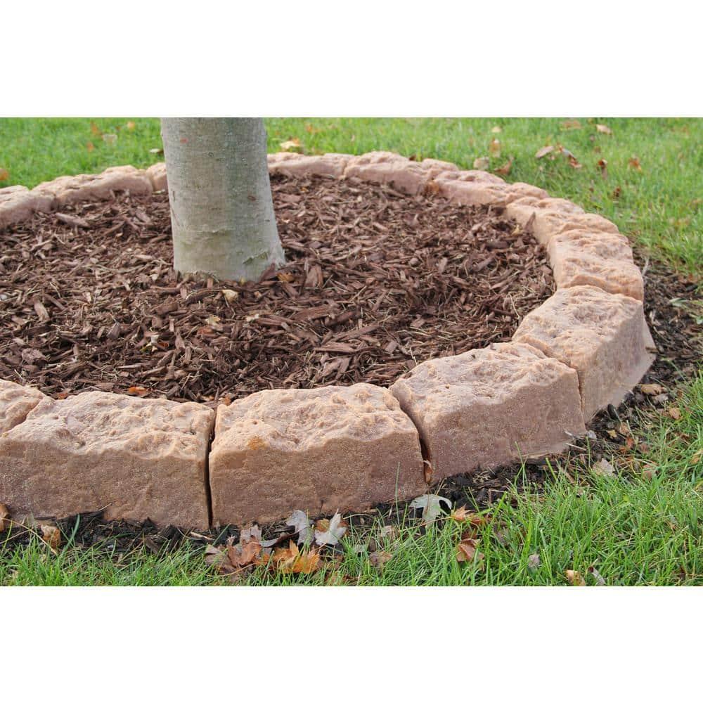 DekoRRa Products 144" L x 5" W x 4" H Lawn Edging Artificial Stone (Set of 16)